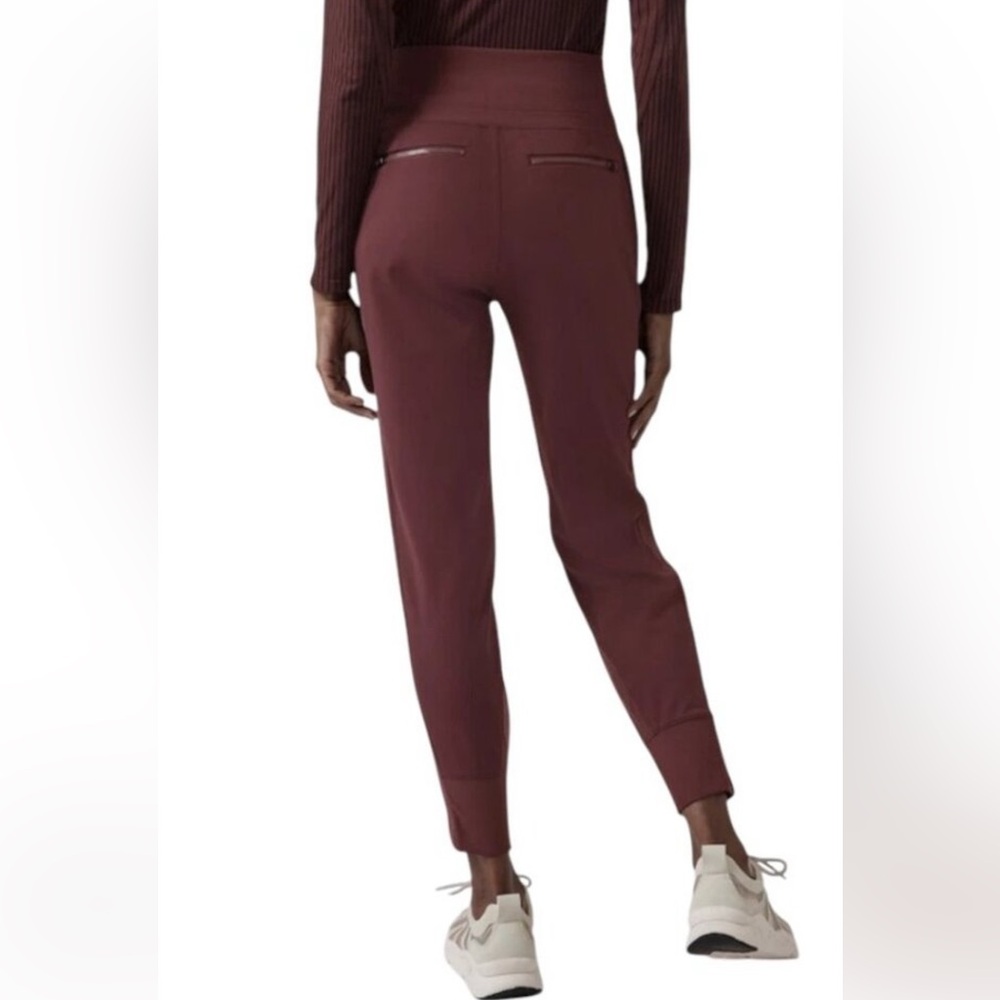 Athleta Venice Velvet Stripe  Track Pants in Decadent Chocolate size small